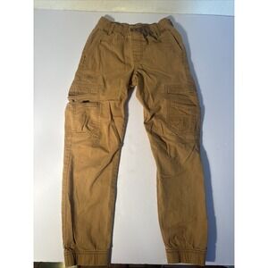 Wrangler Boy's Gamer Cargo Pants Sizes 14 Slim Brown Elastic‎ Waist Pull string